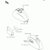 Схема вузла: Інформаційні наклейки для Kawasaki VN1500 VN1500 Classic Tourer
