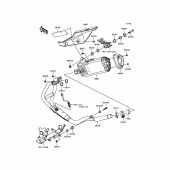 Схема вузла: Вихлопна система для Kawasaki EX300 Ninja 300