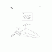 Схема узла: Информационные наклейки для Kawasaki KX250/ KX252 KX250F