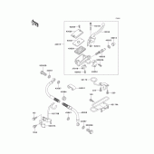Схема узла: Передний тормозной цилиндр для Kawasaki KLE250 Anhelo
