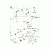 Схема вузла: Ignition switch/locks/reflectors(a1/a2) для Kawasaki ZR1000 Z1000