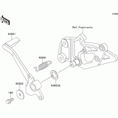 Схема вузла: Лапка гальма для Kawasaki EX500