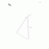 Схема вузла: Бічна підніжка для Kawasaki KX250/ KX252 KX250F