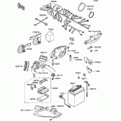 Схема вузла: Суднове електроустаткування для Kawasaki ZX1100 Ninja ZX-11