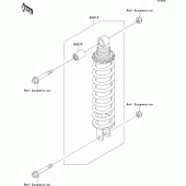 Схема вузла: Амортизатор задній для Kawasaki EX500 GPZ500S