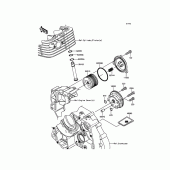 Схема узла: Масляный насос для Kawasaki KLX140 KLX140L