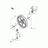Схема вузла: Переднє колесо для Kawasaki ER250 Z250 ABS