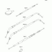 Схема вузла: Троси для Kawasaki EJ650 W650