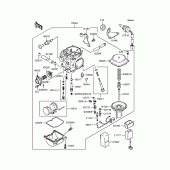 Схема вузла: Карбюратор (BJ250-E4A) для Kawasaki BJ250 Estrella Custom