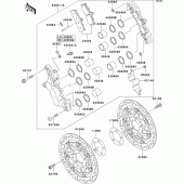 Схема узла: Передний тормоз для Kawasaki ZX1200 Ninja ZX-12R