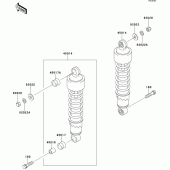 Схема узла: Подвеска/амортизатор для Kawasaki EL250 Eliminator 250