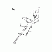 Схема вузла: Бічна підніжка для Kawasaki ZR1200 ZRX1200 DAEG