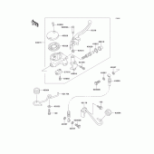 Схема вузла: Передній гальмівний циліндр для Kawasaki VN250 Eliminator 250V