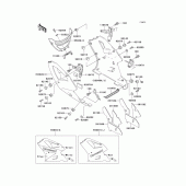 Схема узла: Нижний обтекатель для Kawasaki ZX750 Ninja ZX-7
