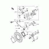 Схема вузла: Заднє гальмо для Kawasaki ZR1000 Z1000 ABS