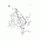 Схема узла: Крепление двигателя для Kawasaki KX250/ KX252 KX250F