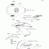 Схема вузла: Decals(white) для Kawasaki ZX636 Ninja ZX-6R ABS