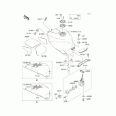 Схема узла: Топливный бак(1/2)(zx750-p1) для Kawasaki ZX750 Ninja ZX-7R