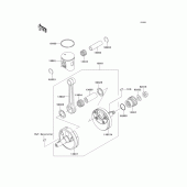 Схема вузла: Crankshaft/piston(s) для Kawasaki KX125