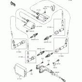 Схема узла: Система зажигания для Kawasaki VN1500 VN1500 Classic