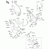 Схема вузла: Cowling lowers(ex250-h5) для Kawasaki EX250 ZZR250