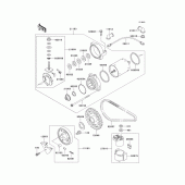 Схема вузла: Starter motor для Kawasaki EX500 GPZ500S