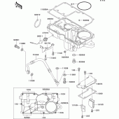 Схема вузла: Масляний піддон для Kawasaki ZR1100 ZRX1100-II