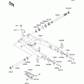 Схема вузла: Задній важіль (маятник) для Kawasaki ZR750 Z750 ABS