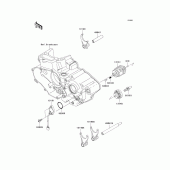 Схема узла: Gear change drum/shift fork(s) для Kawasaki KX450 KX450F