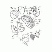 Схема узла: Крышка двигателя для Kawasaki ZR250 Balius