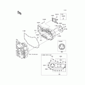 Схема вузла: Right engine cover(s) для Kawasaki VN1700 Vulcan 1700 Voyager ABS