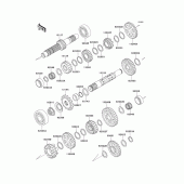 Схема вузла: Трансмісія для Kawasaki KLX650 KLX650R