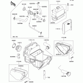 Схема вузла: Повітряний фільтр Kawasaki EX500 EX500