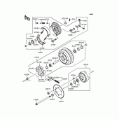 Схема вузла: Заднє колесо & Привідний ланцюг для Kawasaki VN400 Vulcan Classic