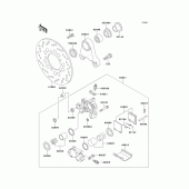 Схема вузла: Задній гальмівний супорт для Kawasaki ZX750 Ninja ZX-7R