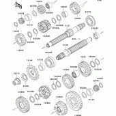 Схема узла: Трансмиссия для Kawasaki ZX600 Ninja ZX-6R