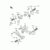 Схема узла: Подножки для Kawasaki KLE500