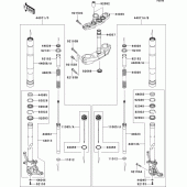 Схема узла: Вилка передней оси для Kawasaki ZR750 Z750R