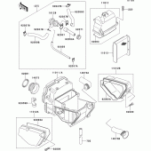 Схема вузла: Повітряний фільтр Kawasaki EX500 GPZ500S