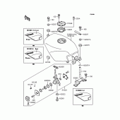 Схема узла: Топливный бак (EX250-H7/H8/H9) для Kawasaki EX250 ZZR250