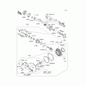 Схема вузла: Drive shaft/final gear(1/2) для Kawasaki VN1600 Vulcan 1600 Classic