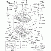 Схема вузла: Картер двигуна (1/2) для Kawasaki EX500
