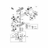 Схема вузла: Кермо & Пульт управління рульовим для Kawasaki KLX450 KLX450R