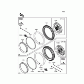 Схема вузла: Шини для Kawasaki KX450 KX450F
