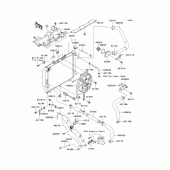 Схема узла: Радиатор (1/2) для Kawasaki ZX1200 Ninja ZX-12R