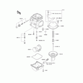 Схема вузла: Комплектуючі карбюратора для Kawasaki EJ400 W400