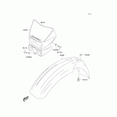 Схема вузла: Переднє крило для Kawasaki KLX400 KLX400SR