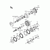 Схема вузла: Зчеплення для Kawasaki KL110 KSR