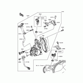Схема вузла: Throttle для Kawasaki KX250/ KX252 KX250F