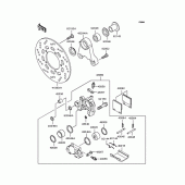 Схема вузла: Заднє гальмо для Kawasaki ZR1200 ZRX1200R